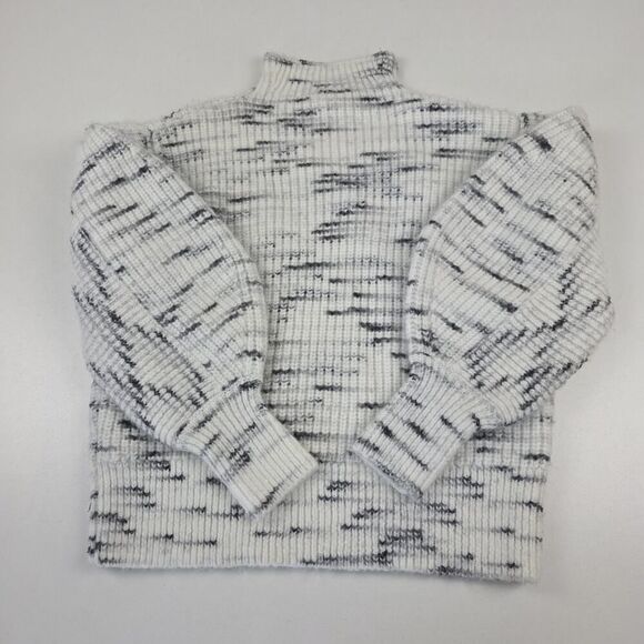 Varley $158 Black/White Belgrave‎ Knit Sweater Funnel Neck Dramatic Sleeve Small - Picture 13 of 14